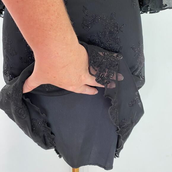 VTG Jodi Kristopher Womens Y2K Whimsigoth Dress Size S Babydoll Velvet Burnout - Picture 6 of 15